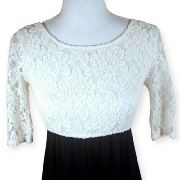 SPEECHLESS CREAM LACE & BLACK DRESS SZ.3 EUC. - Picture 2 of 6